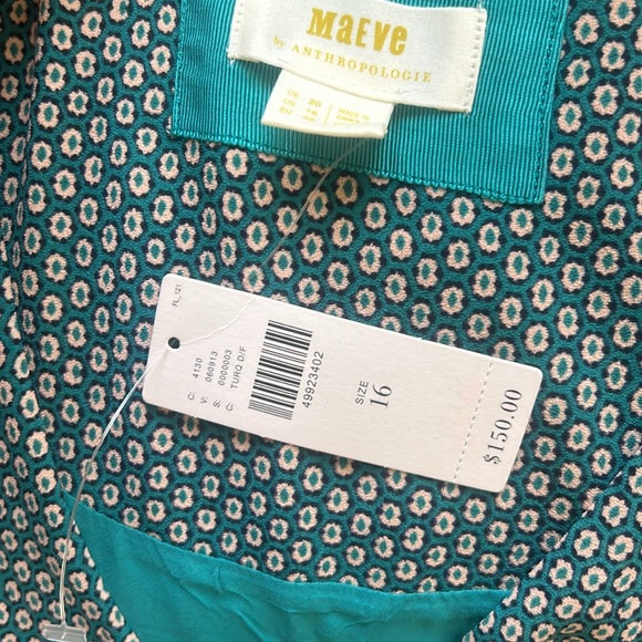 Anthropologie | Maeve Belted Dress Dark Turquoise - Picture 12 of 12